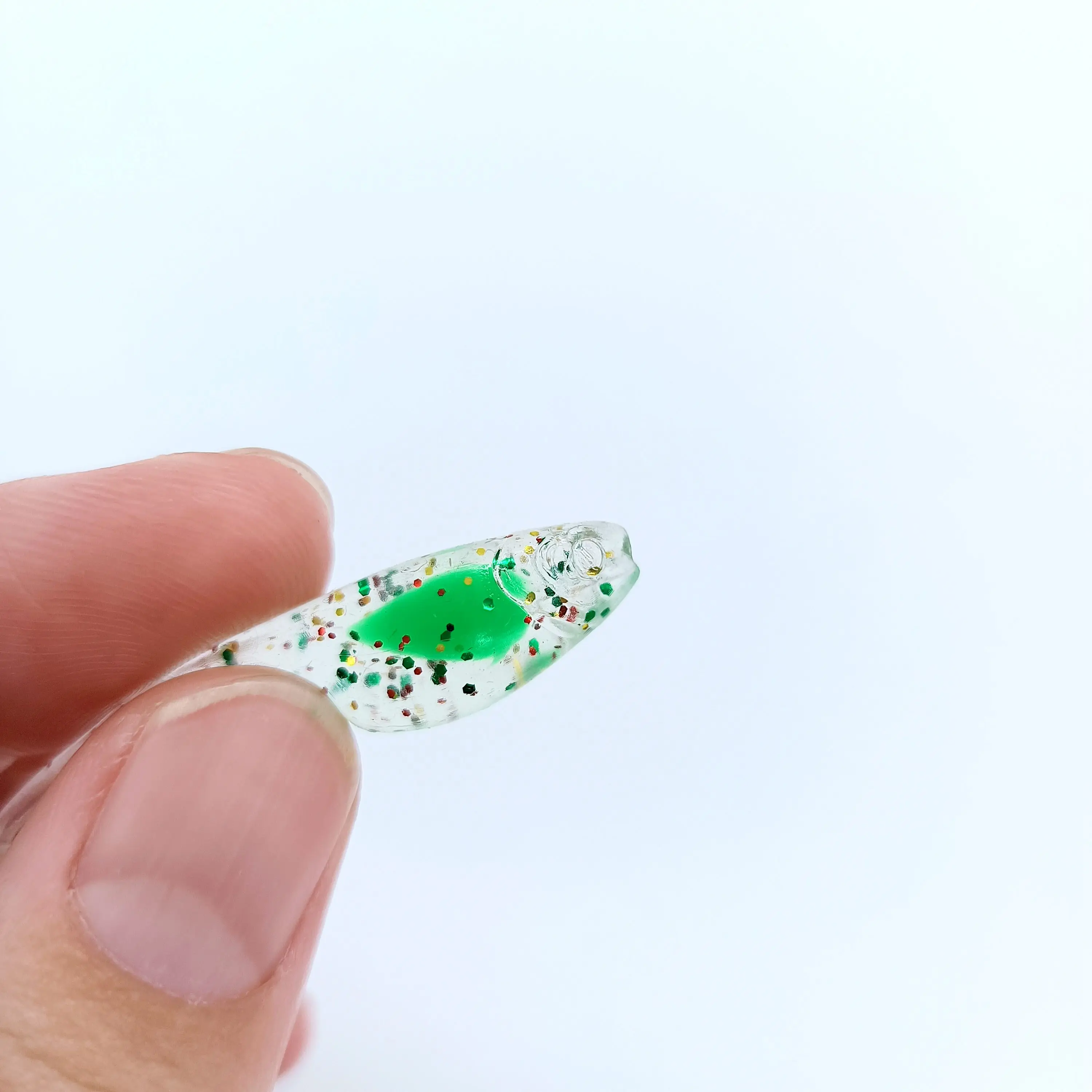 DUODUOYU 5 uds nuevo Mini señuelo de pesca suave 0,8g/90mm cola en T plantilla de gusano suave pez Wobbler cebo Artificial aparejos de pesca de silicona - imagen 5