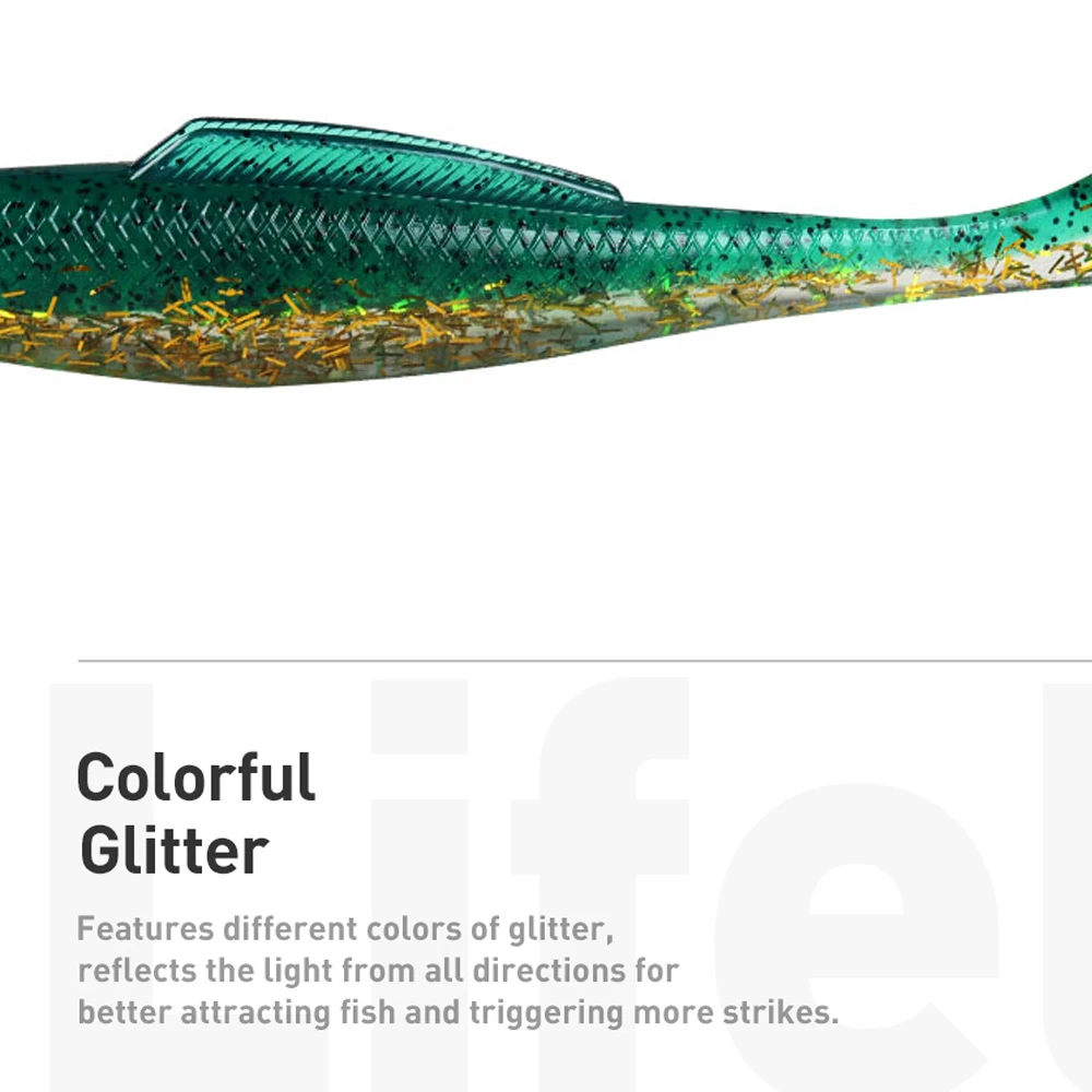 Señuelo suave flotante, 5 unidades por lote, Isca Artificial, 10cm, 6,5g, cebo de silicona de gusano, TPR, lubina, trucha, señuelos de pesca Wobbler - imagen 4