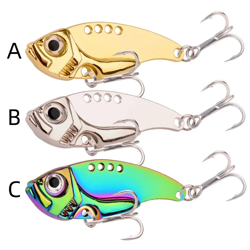 30 Uds cuchara giratoria plantilla de Metal cebo 3g 7g 10g 15g 20g VIB hoja de hundimiento anzuelo triple giratorio Pesca Lucio carpa señuelo de Pesca de mar - imagen 3