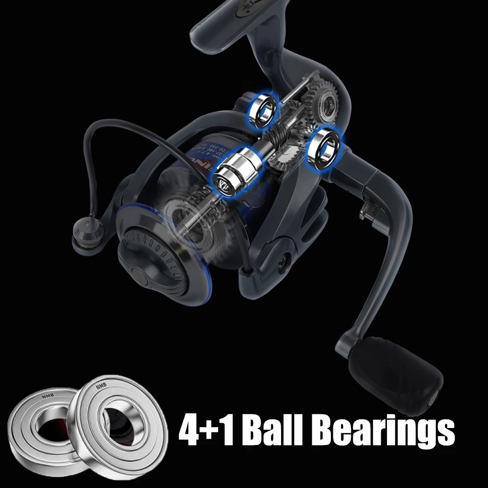 MIFINE DACE-Carrete giratorio para luz de lubina a 203G Tamaño 500-6000, 10kg Max Drag Rueda de pesca Accesorios aparejos de mar agua salada - imagen 4