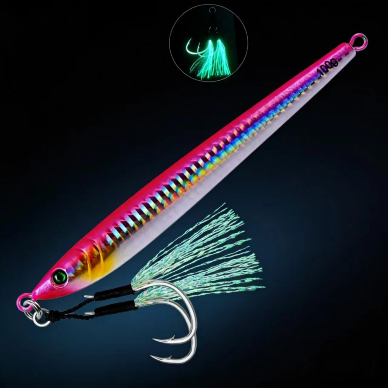 Jig metálico lento para atún y lubina – Señuelo pesca agua salada - imagen 4