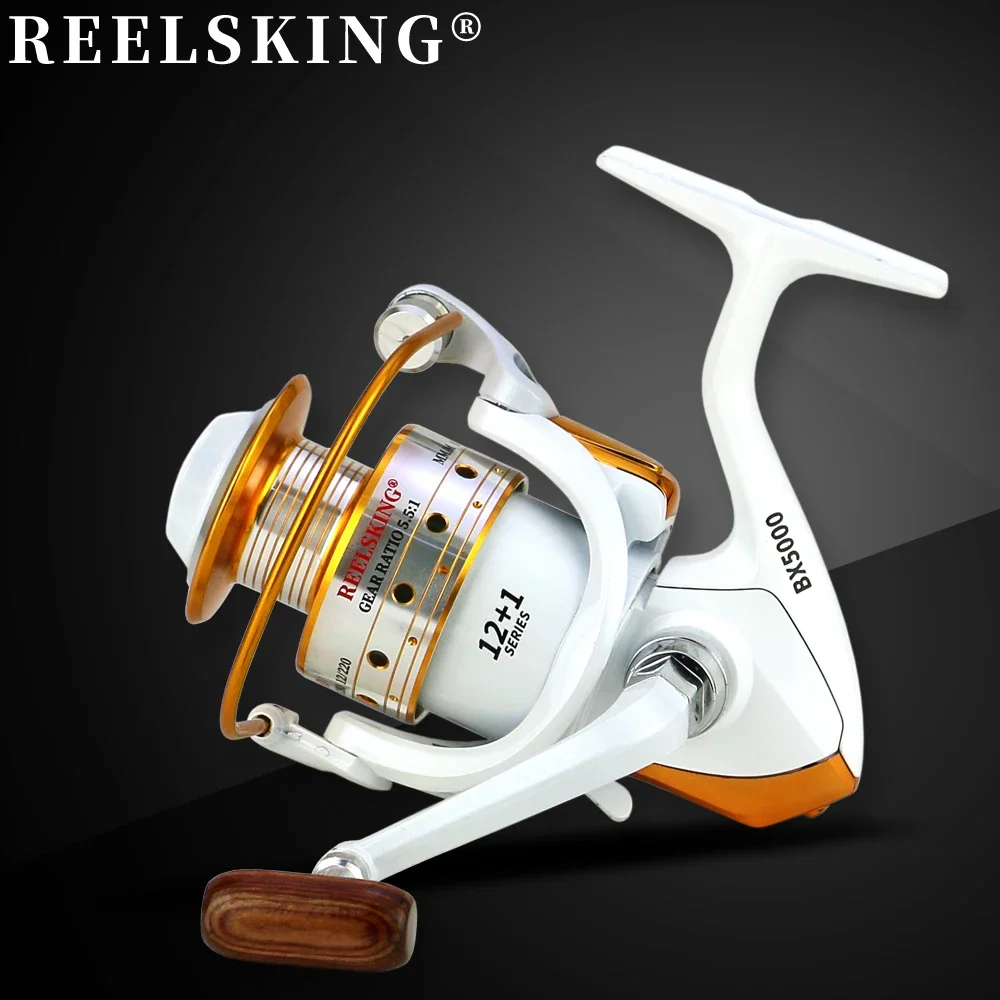 PAZA-Carretes de Pesca 5,5: 1, rueda giratoria más suave, engranaje duradero, serie 1000 a 7000, mango de Metal izquierdo/derecho, Pesca de agua salada - imagen 5