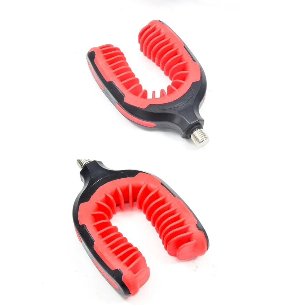 Soporte de silicona para caña de pescar, empuñaduras para la cabeza, soporte para caña de pescar de carpa de silicona azul/rojo, pinza para soporte para poste - imagen 5