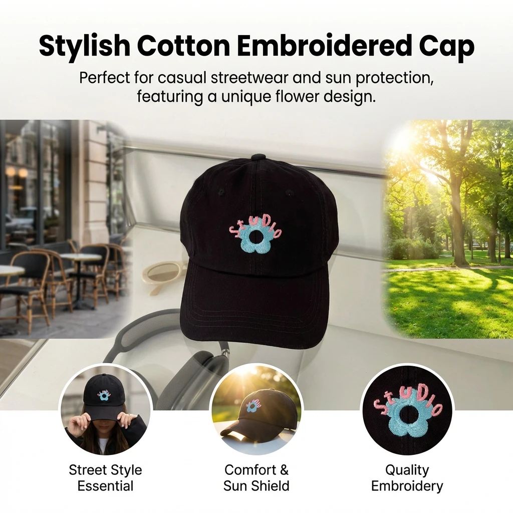 Gorra Duckbill floral para pesca – Protección solar UV - imagen 5