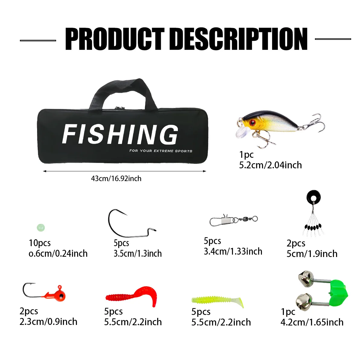 Combo de Pesca portátil, caña telescópica de carbono de 1,8 m y carrete giratorio, anzuelos de línea, bolsa de señuelos, Kit completo de Pesca - imagen 3