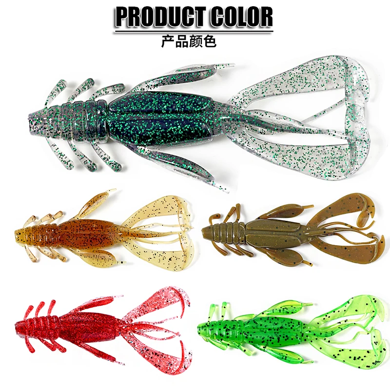 SUNMILE-SEÑUELOS DE PESCA DE 8 piezas, cebo suave de cangrejo, 10 cm/10g, cebos artificiales, Lucio, lubina - imagen 5