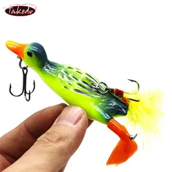 TAKEDO Goma hélice - Señuelo rana Topwater para lucio, pato giratorio