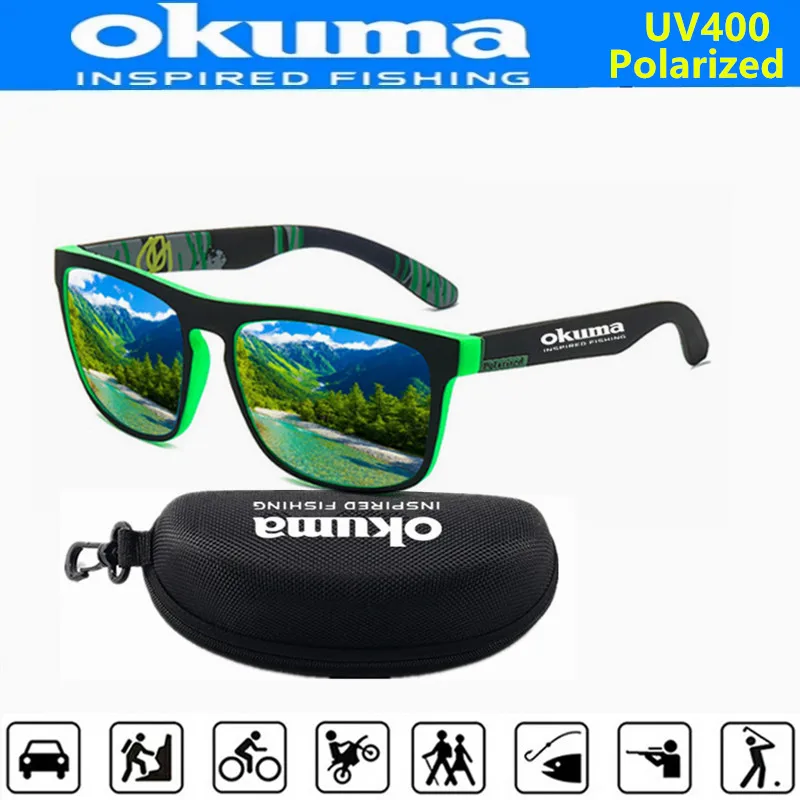 Okuma gafas de sol polarizadas UV400 para hombres y mujeres caza al aire libre, pesca, bicicletas de conducción, gafas de sol caja opcional