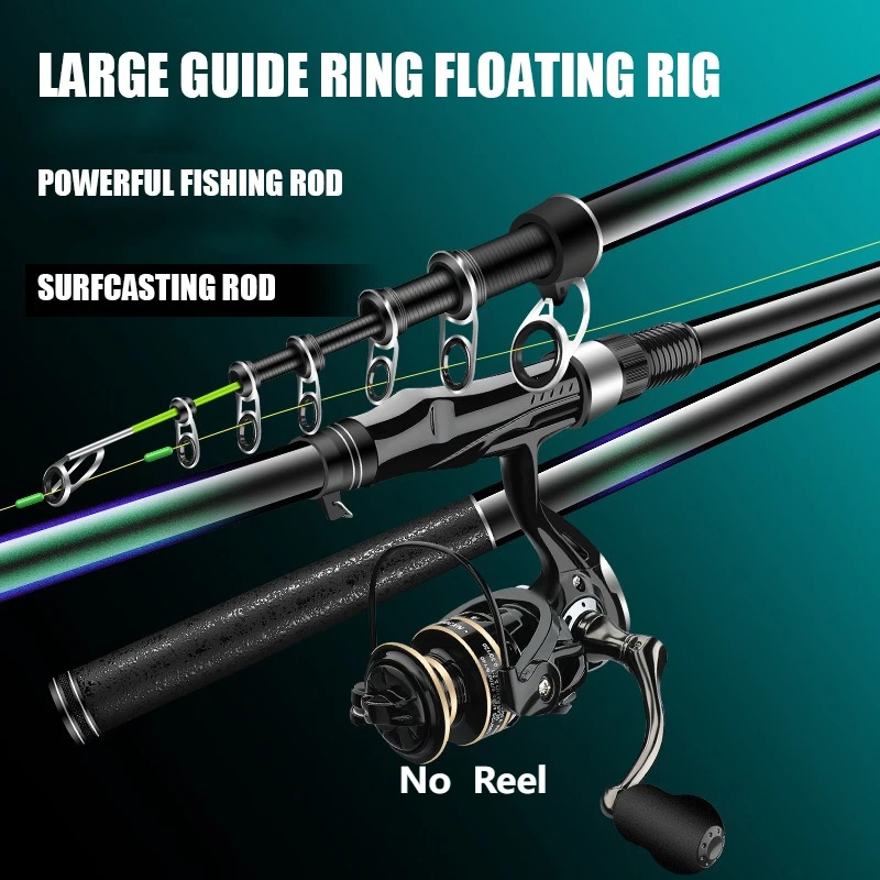 Caña de pescar en roca de marea de alto carbono, 2,4 M, 3,6 M, 4,5 M, 5,4 M, caña de mar giratoria, aparejos de pesca en roca telescópicos, caña súper dura ultraligera - imagen 3