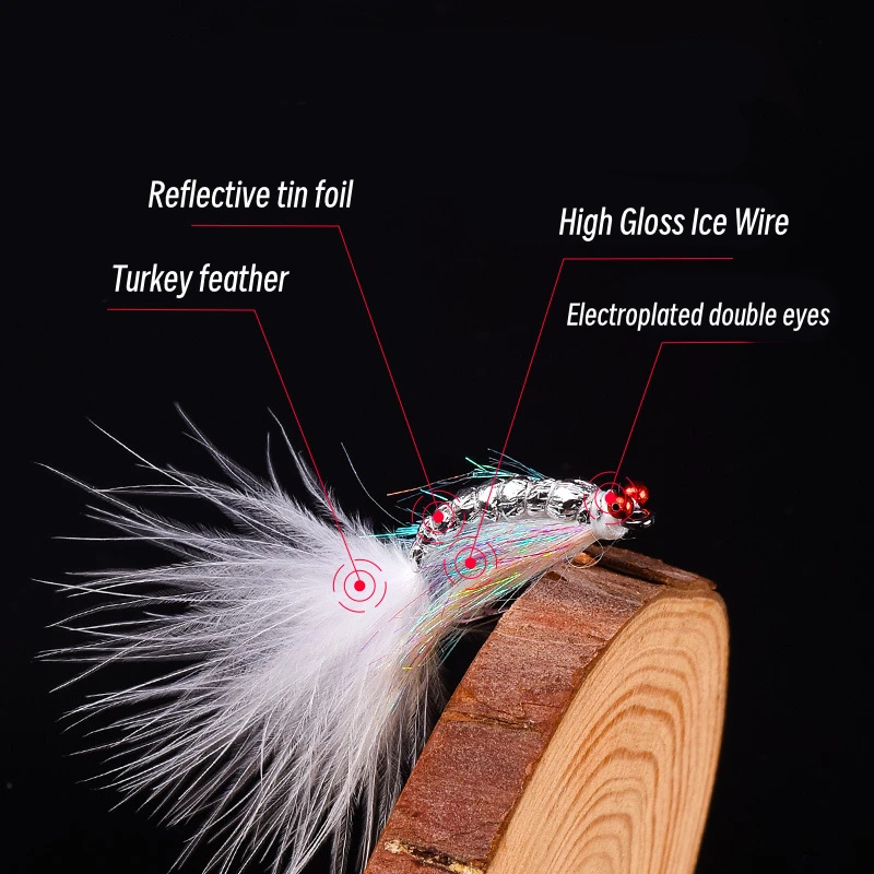 ZYZ-cebo de pesca con mosca, 5 uds., señuelo falso Artificial mejorado, anzuelos de pesca, cebo de pesca de mar y agua dulce, cebos postizos profesionales - imagen 4