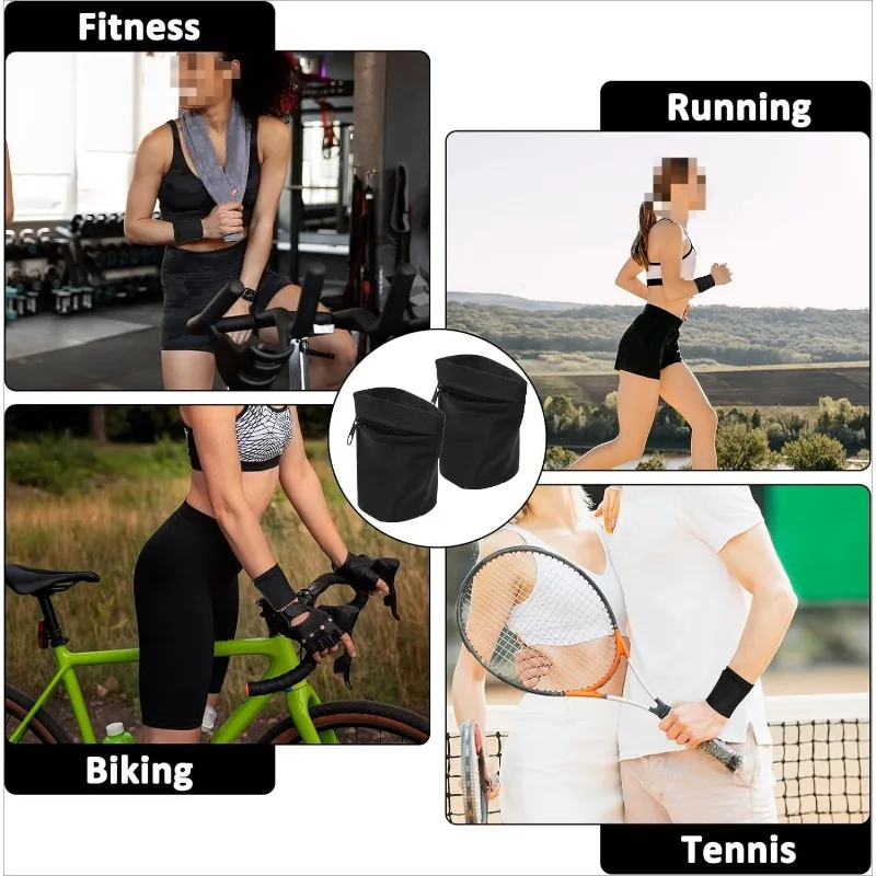 Bolsa de muñeca para deportes al aire libre, funda para brazo, bolsa para teléfono móvil para ciclismo, billetera para Fitness, anillo de protección para muñeca, almacenamiento para correr, accesorio para bicicleta - imagen 2