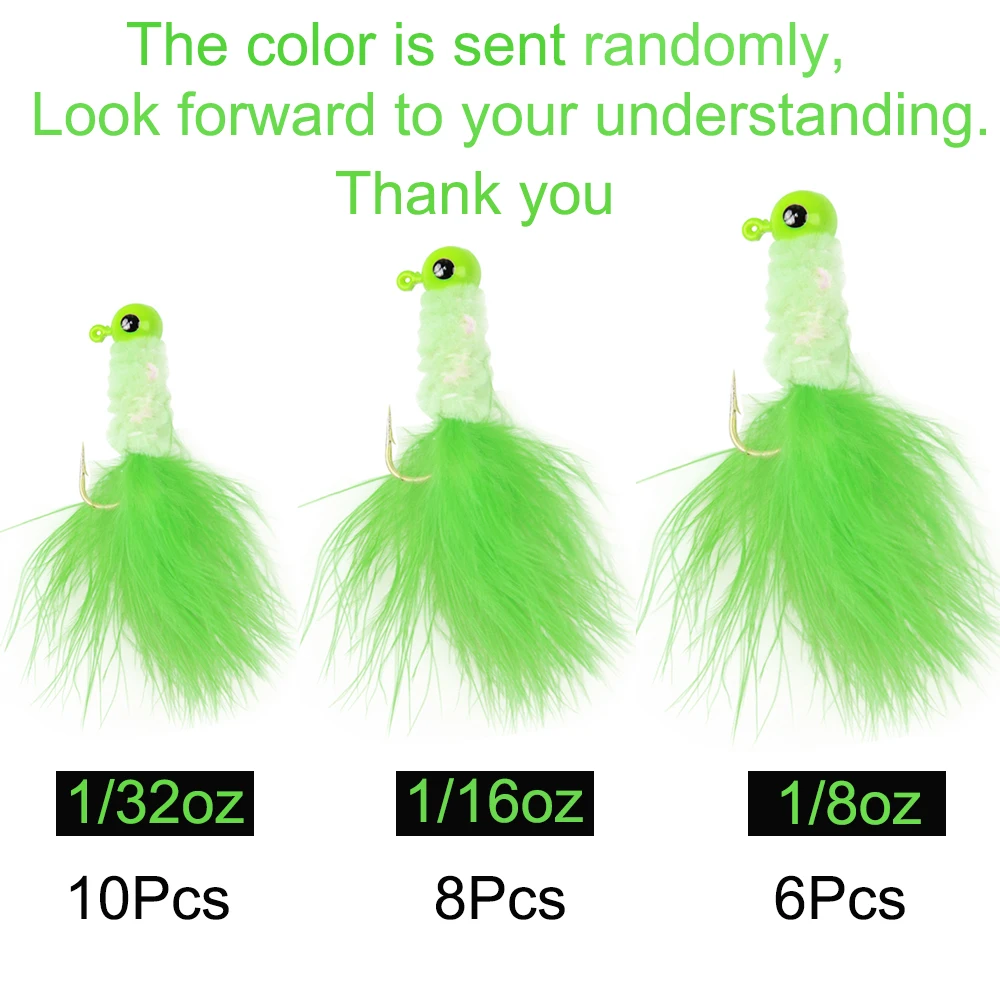 Kit de Señuelos de Pesca, plantilla de pluma, anzuelo de pesca con mosca, perca, pez sol, Bluegill, trucha, Walleye, 24 unids/lote por caja - imagen 2