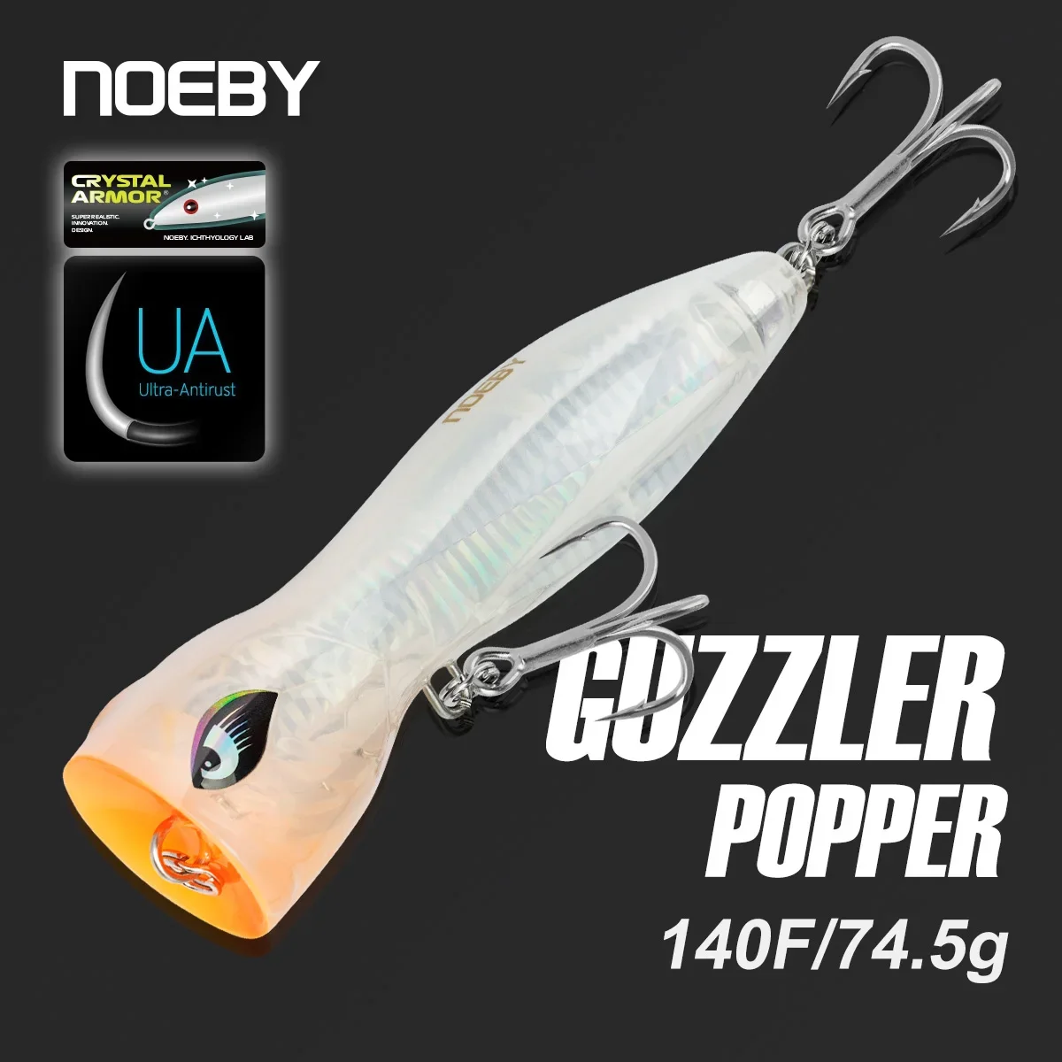 Señuelo de pesca Noeby Surface Popper 140mm 74,5g Topwater Big Spalsh Wobbler cebo duro Artificial reforzado GT Señuelos de pesca de atún - imagen 2