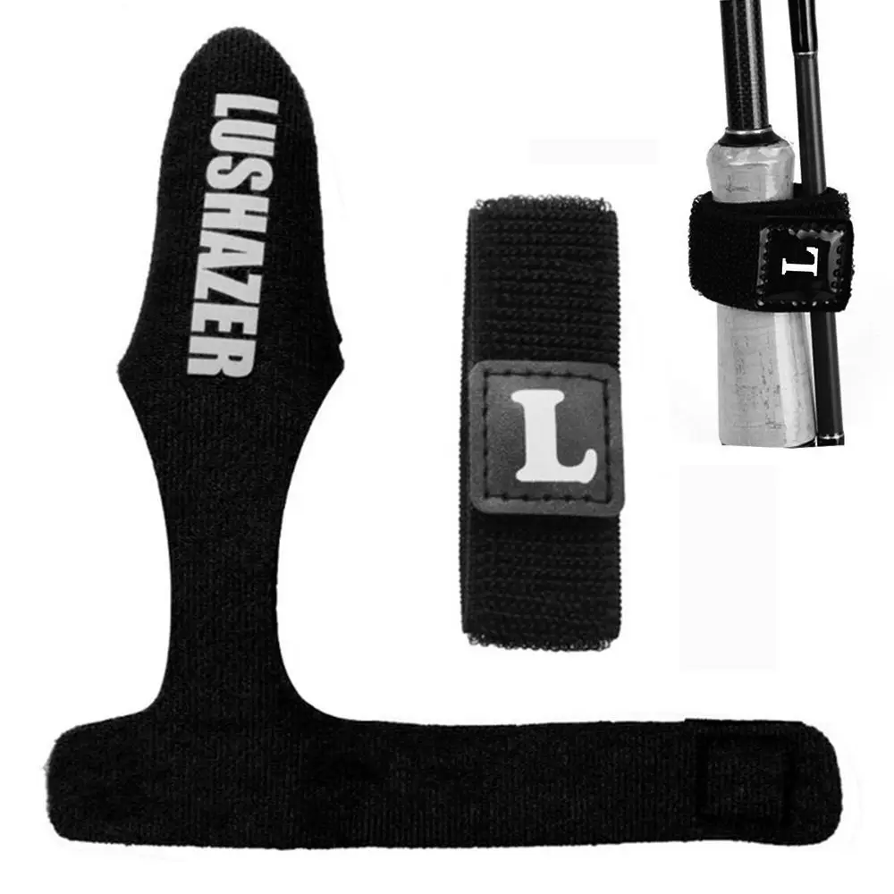 Juego de correa de aparejos, herramientas de tirantes, cubiertas de poste de pescado, correa de caña de pescar, Protector de manga protectora + envoltura de corbata, 2 unids/set - imagen 3