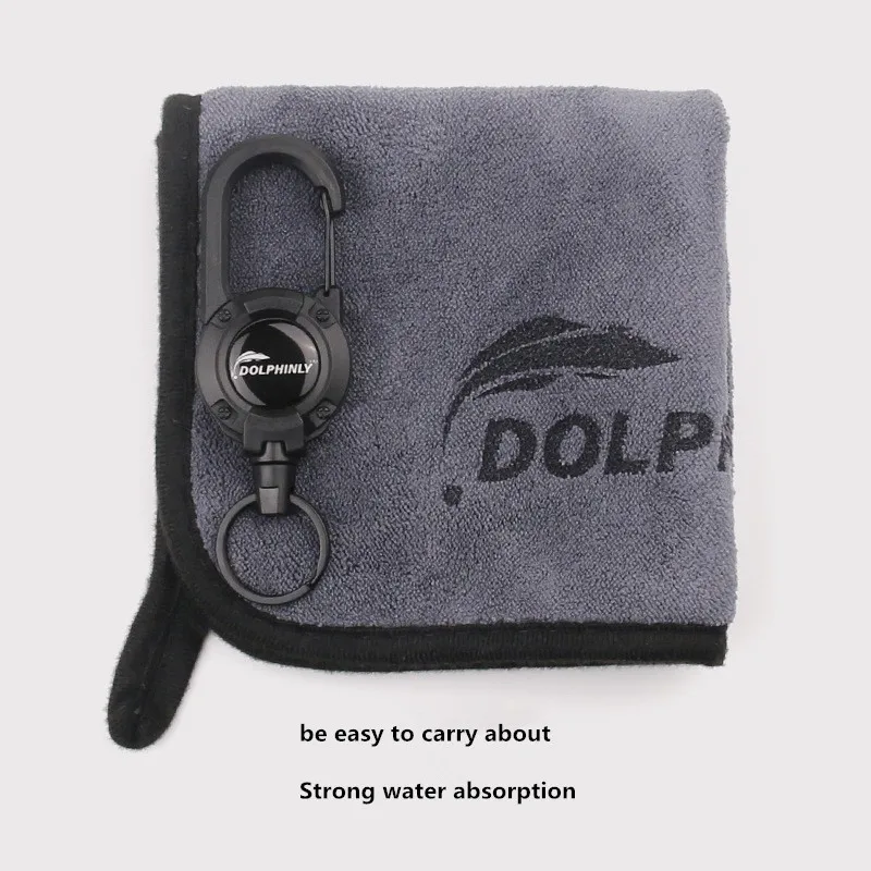 Toalla de pesca con hebilla portátil con propiedades gruesas antideslizantes y de limpieza de manos, toalla de algodón absorbente, herramienta de pesca al aire libre - imagen 5