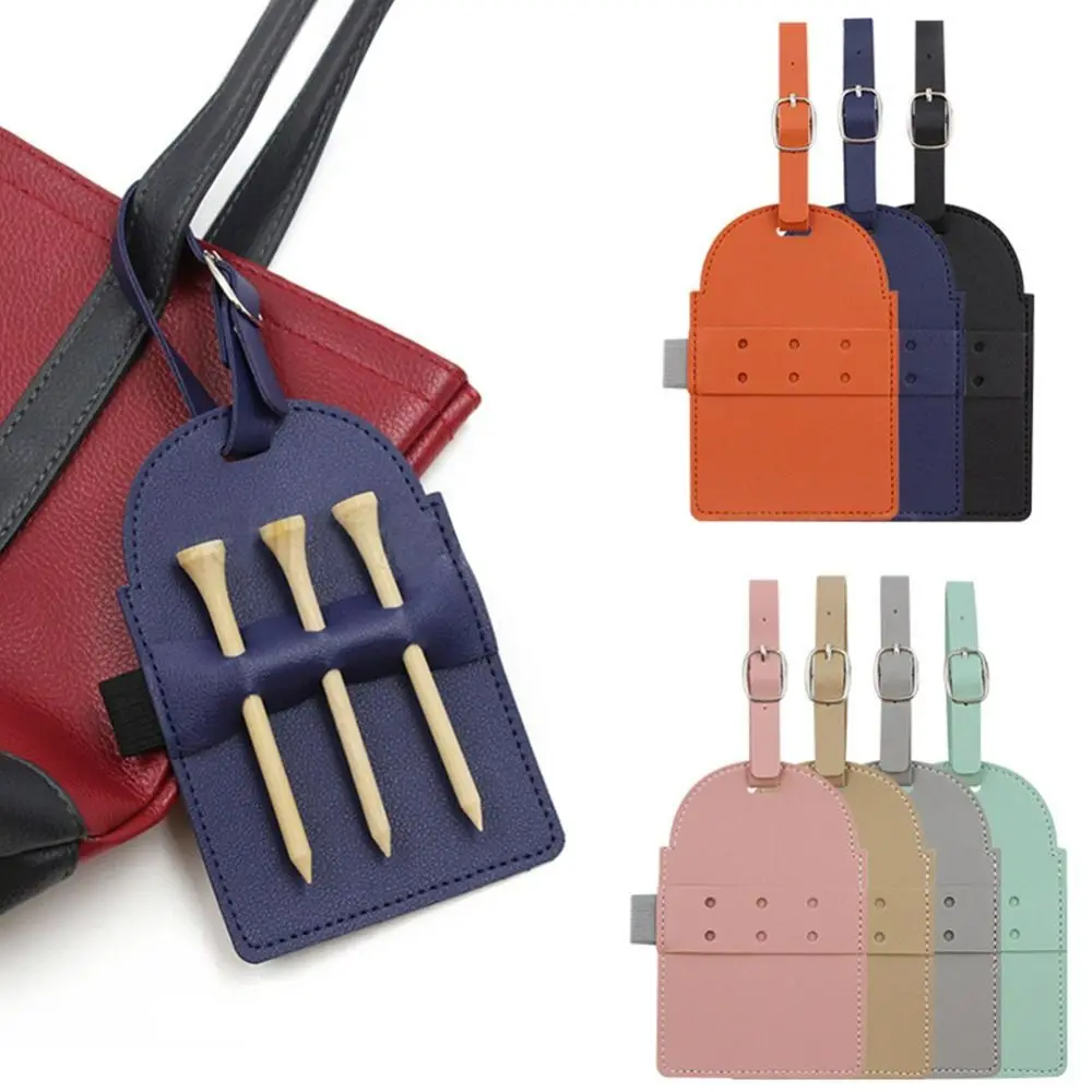 Bolsa portátil de cuero PU para camisetas de Golf, Clips de transporte, organizador de herramientas de Golf - imagen 3