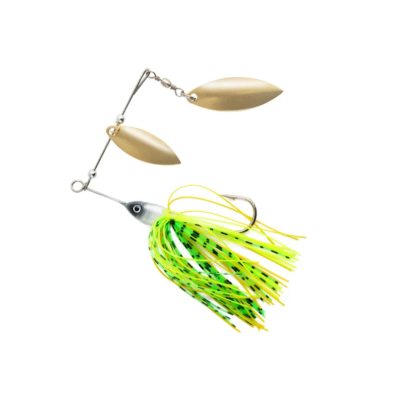5 uds Spinnerbait cuchara Spinner Wobbler señuelo de Pesca de lubina Metal Jigging Swimbait giratorio Trolling Isca Pesca - imagen 5