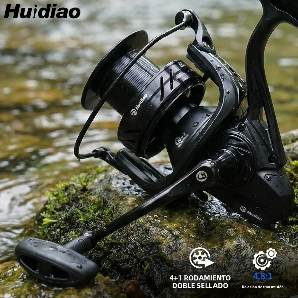 Huidiao Carrete Spinning Big Pit para Carpa y Siluro – Bobina CNC - imagen 5