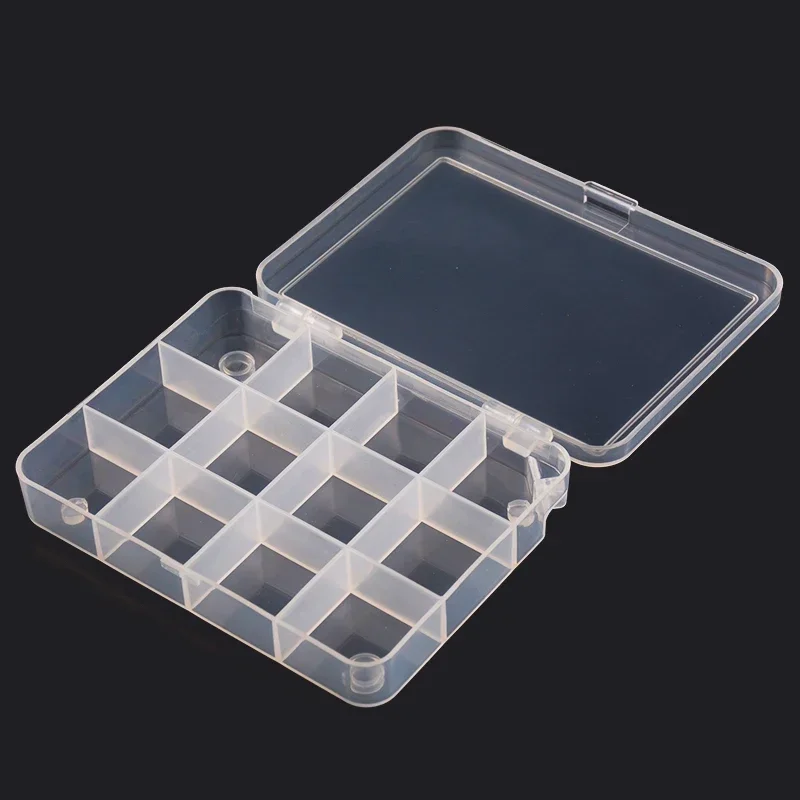 Conveniente contenedor organizador, caja de aparejos de pesca de plástico, 5 compartimentos de rejilla, estuche de almacenamiento para anzuelos y señuelos, accesorios de pesca - imagen 4