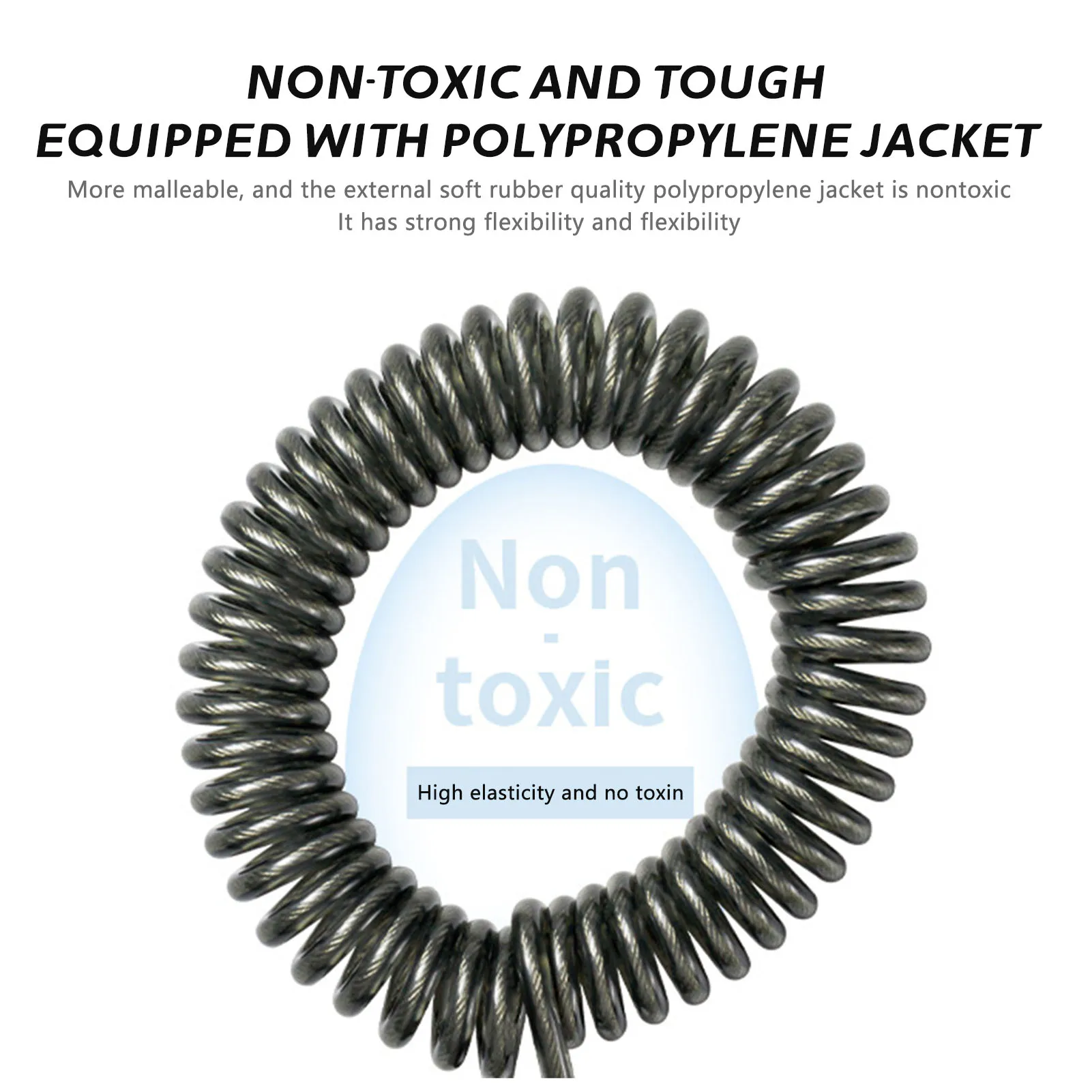 Cuerda antideslizante de pesca portátil, cuerda de resorte de alambre de acero duradero escalable para caña de pescar, caña para exteriores, cuerda antipelado, engranajes de pesca - imagen 5