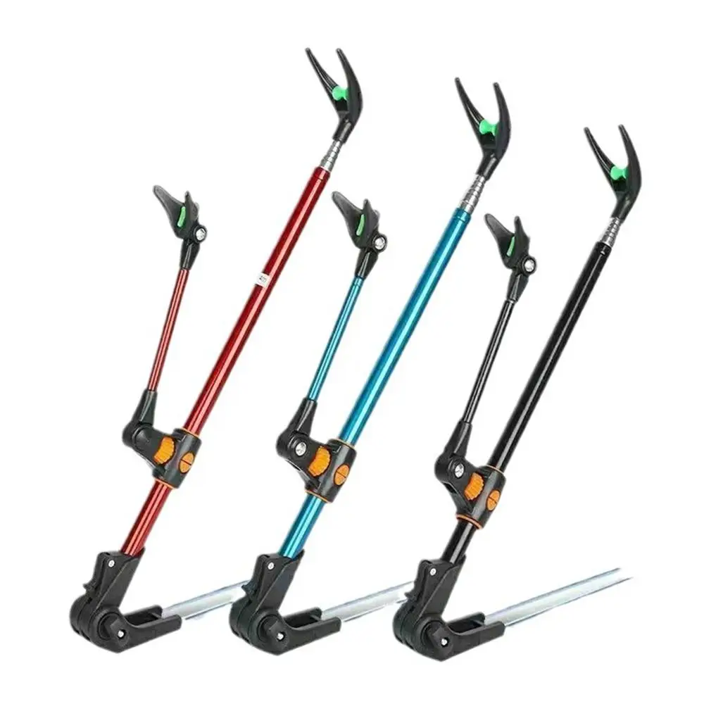 Portable 2.4M Fishing Rod Bracket Thickened Dual Purpose Fishing Rod Holder Adjustable Universal Telescopic Fishing Rod Fishing - imagen 3