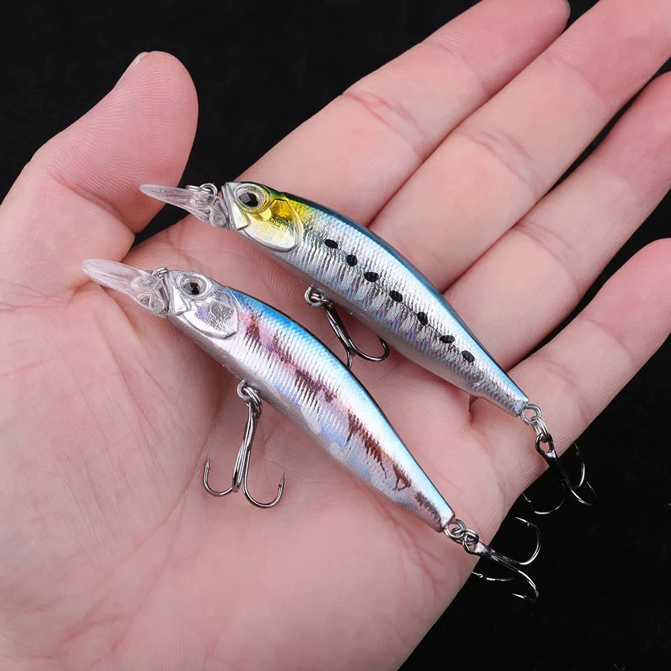WALK FISH-señuelo de pesca de pececillos, 1 piezas, suspendido, 75MM/5,3G, Wobblers, Artificial, japonés, profesional, duro, para invierno - imagen 2