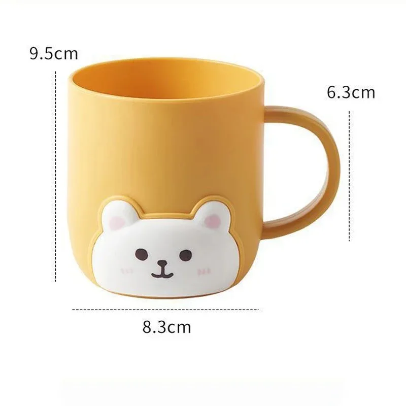 Taza de cepillo de dientes para baño de 1 a 2 piezas, oso para niños, dormitorio de estudiantes, gárgaras de dibujos animados, productos de plástico para niños, artículos para el hogar - imagen 5