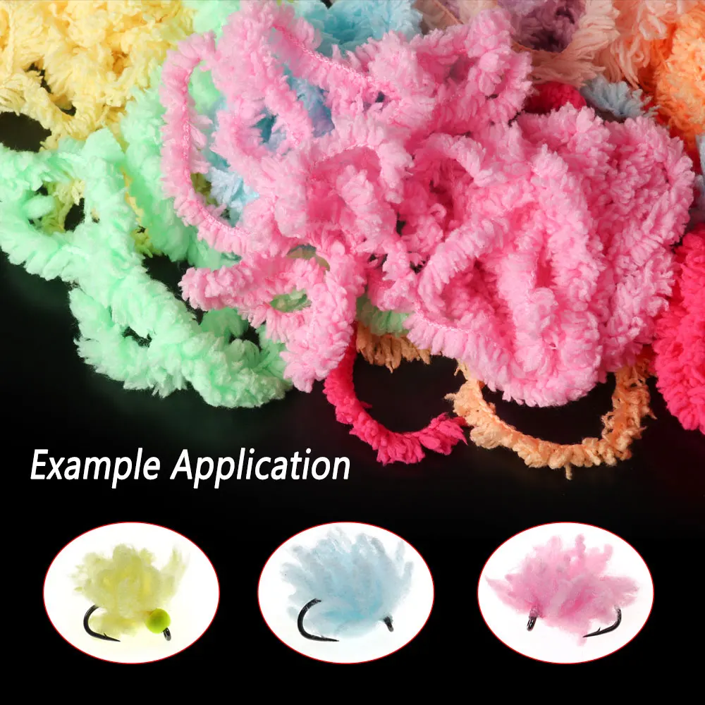 Bimoo 2 paquetes de hilo Eggstacy, Material de atado de moscas, fibra sintética para patrones de huevo, serpentinas de ninfas, salmón, trucha, señuelo de pesca, cebo - imagen 5