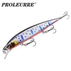 Señuelo de pesca flotante Wobbler Minnow, 14cm, 18,5g, lubina, ojos 3D, Topwater, 3 anzuelos triples, aparejos de cebo Artificial de plástico duro, 1 ud.