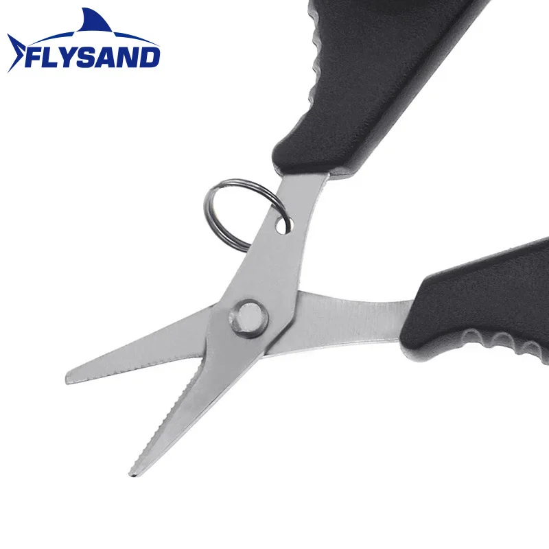 FLYSAND-tijeras de pesca de acero inoxidable, cortador de pesca, alicates de pesca para acampar, tijeras, herramienta cortadora de línea, accesorios - imagen 4