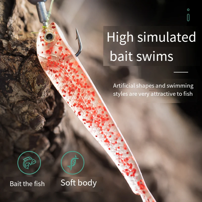 Cebo de 55cm, señuelo suave, juego de cebo de Pesca, Jig Head Wobbler, pez de Metal, lubina, Leurre, aparejos de natación, cebo fundido, pesca en hielo en invierno - imagen 4