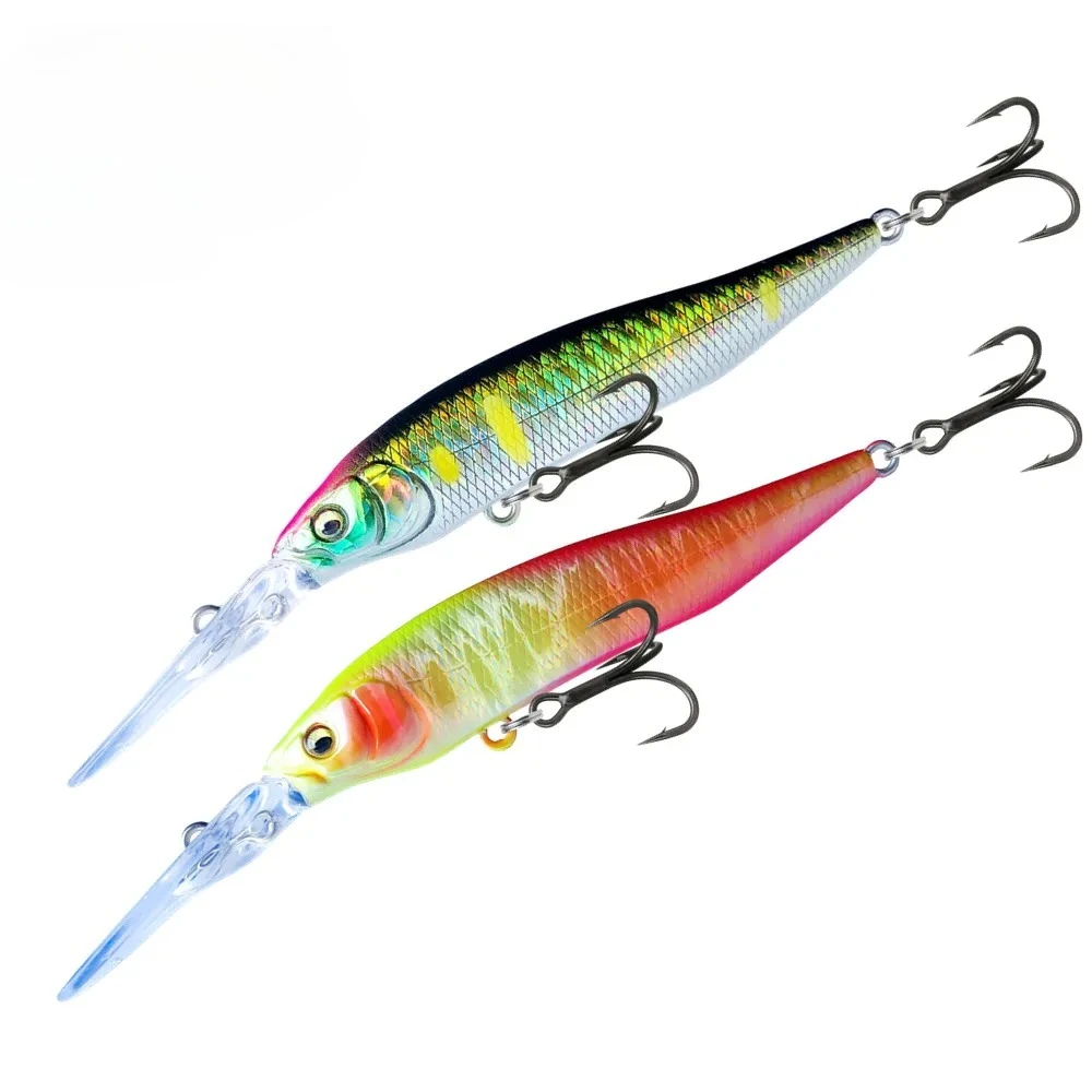 Señuelo artificial tipo pececillo – Flotante buceador oscilante 75mm