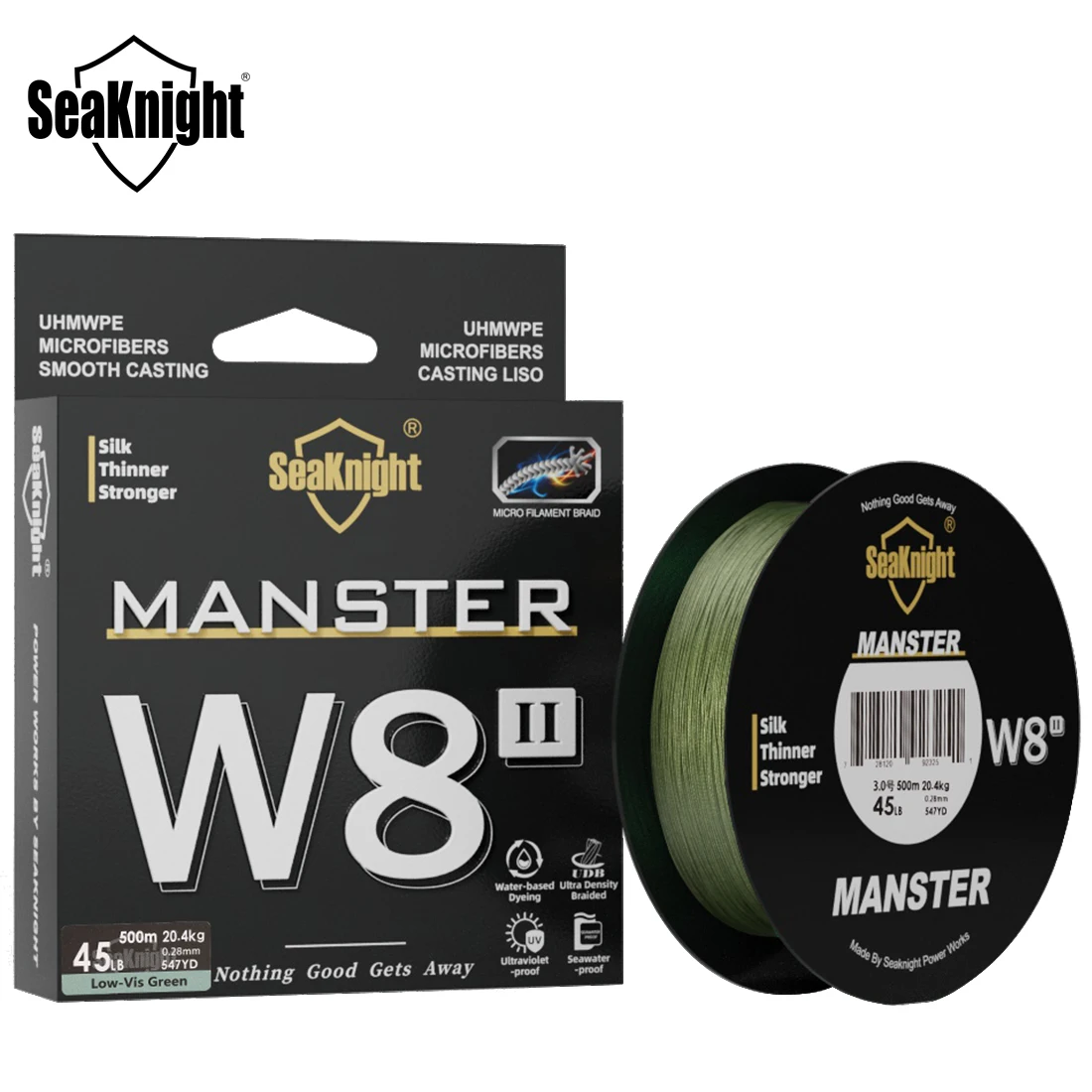 SeaKnight nuevo MONSTER/MANSTER W8 II 150M 300M 500M 8 hebras hilo trenzado de fundición línea de pesca 15-100LB PE línea aparejos de mar
