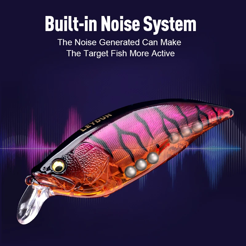 LEYDUN-Señuelos de pesca flotantes para pececillos, 126mm, 110mm, cebos duros de buena acción, Crankbaits de alta calidad, Wobblers, lubina, Swimbait - imagen 5