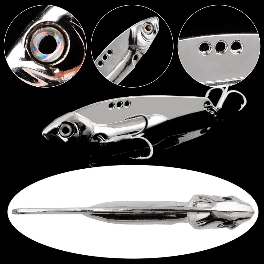 1 Uds Metal VIB 7g 10g 12g 14g 18g señuelo de pesca cuchara vibratoria Spinner Crankbait Bass cebo duro Artificial cigarra aparejos de pesca - imagen 5