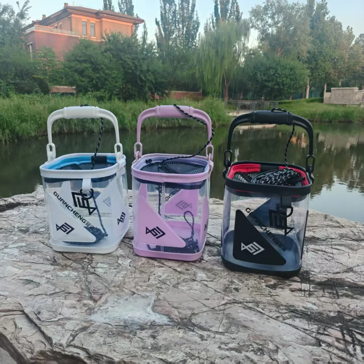 Cubo portátil plegable para peces vivos – Agua dulce y salada - imagen 2