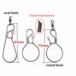 Anzuelo de pesca vivo de acero inoxidable, 5 uds., bloqueo de pescado enganchado, pasador de presión multifuncional Luya, Clip Fastlock, accesorios de pesca