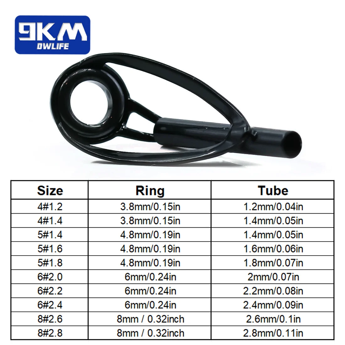 Kit de reparación de punta guía de caña de pescar, Kit de repuesto de caña giratoria de acero inoxidable, anillo de cerámica resistente al desgaste, agua salada y dulce - imagen 5