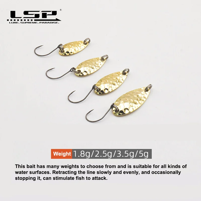 LSP cuchara lentejuelas 1,8g/2,5g/3,5g/5,3g lubina Artificial lentejuelas duras Paillette señuelos de Metal - imagen 5