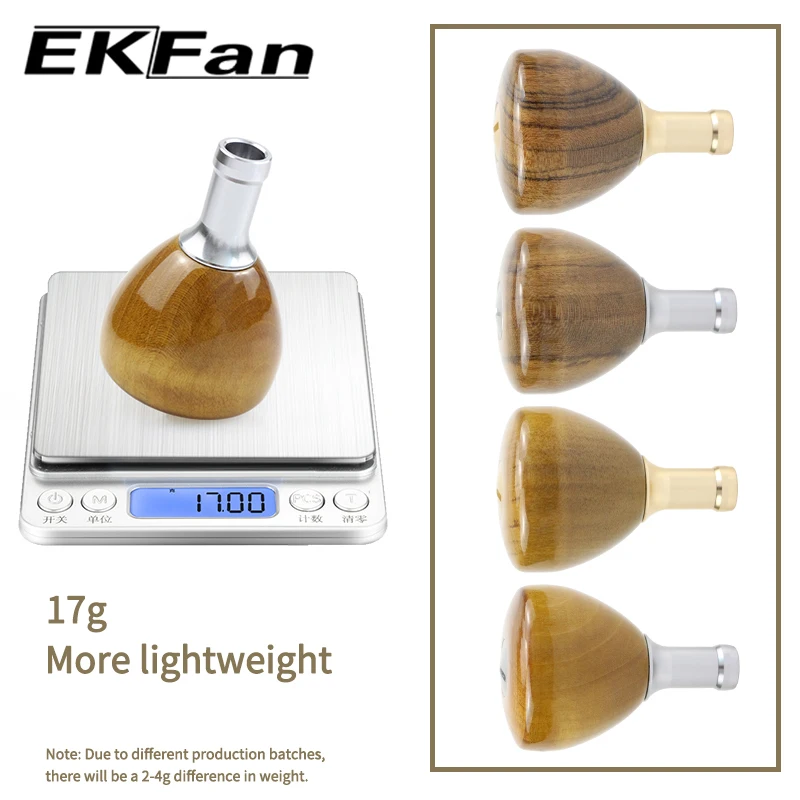 EKFAN-perillas gigantes chinas de palisandro amarillo, traje de 17G para Dawa Shmano, eje de 4MM, rueda giratoria, mangos de carrete Baitcast, piezas de bricolaje - imagen 5