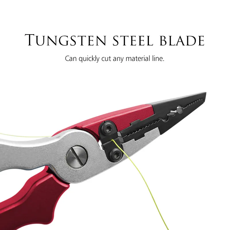 LINNHUE, las mejores alicates de pesca de aleación de aluminio, agarre para aparejos de pesca, gancho de recuperación, línea de corte, anillo dividido, accesorios de herramientas de pesca - imagen 3