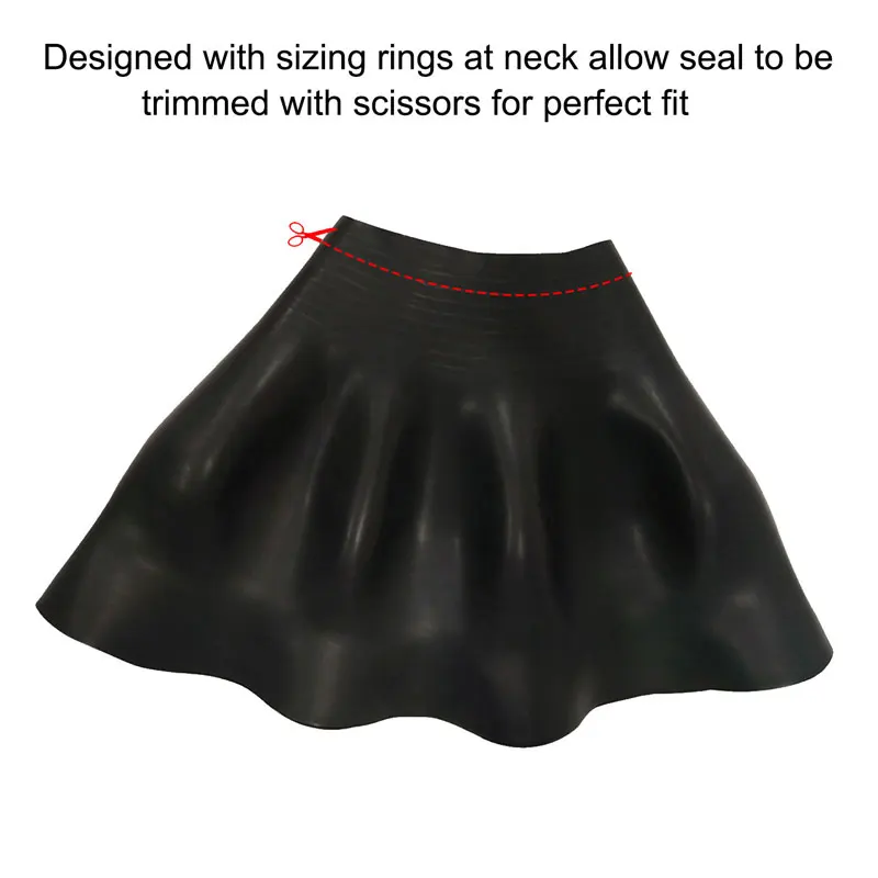 Sello de cuello de látex de fuelle, impermeable, elástico, para Kayak, traje seco, junta de reparación superior, sello de repuesto de látex impermeable recortable - imagen 4