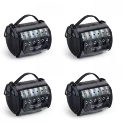 Goture-bolsa de almacenamiento de sedal de pesca con 3-6 agujeros, ventana de visión clara, estuche de sedal, divisor extraíble, organizador de sedal