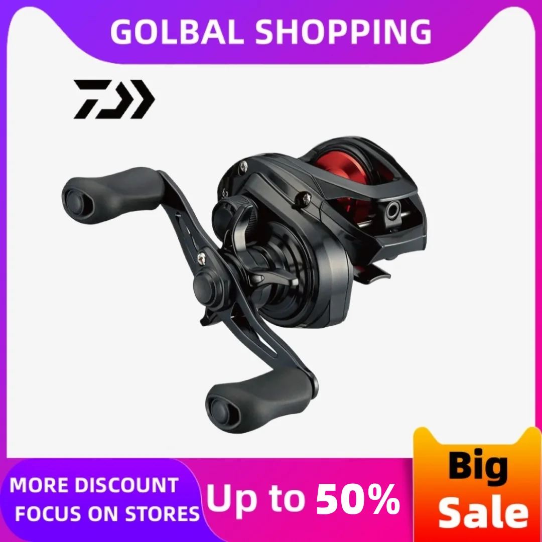 Carrete de pesca Baitcasting Original 2021 DAIWA PR100 100L, sistema de freno MAGFORCE, carrete de perfil bajo, aparejos de pesca Saltawater