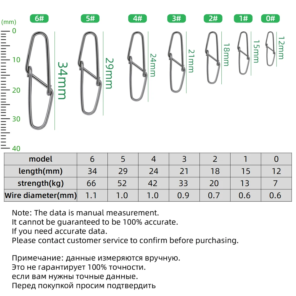 DNDYUJU Pin de pesca de acero inoxidable 30X, seguro de diamante, rodamiento a presión, giratorio, accesorios de pesca, Conector de señuelo - imagen 2