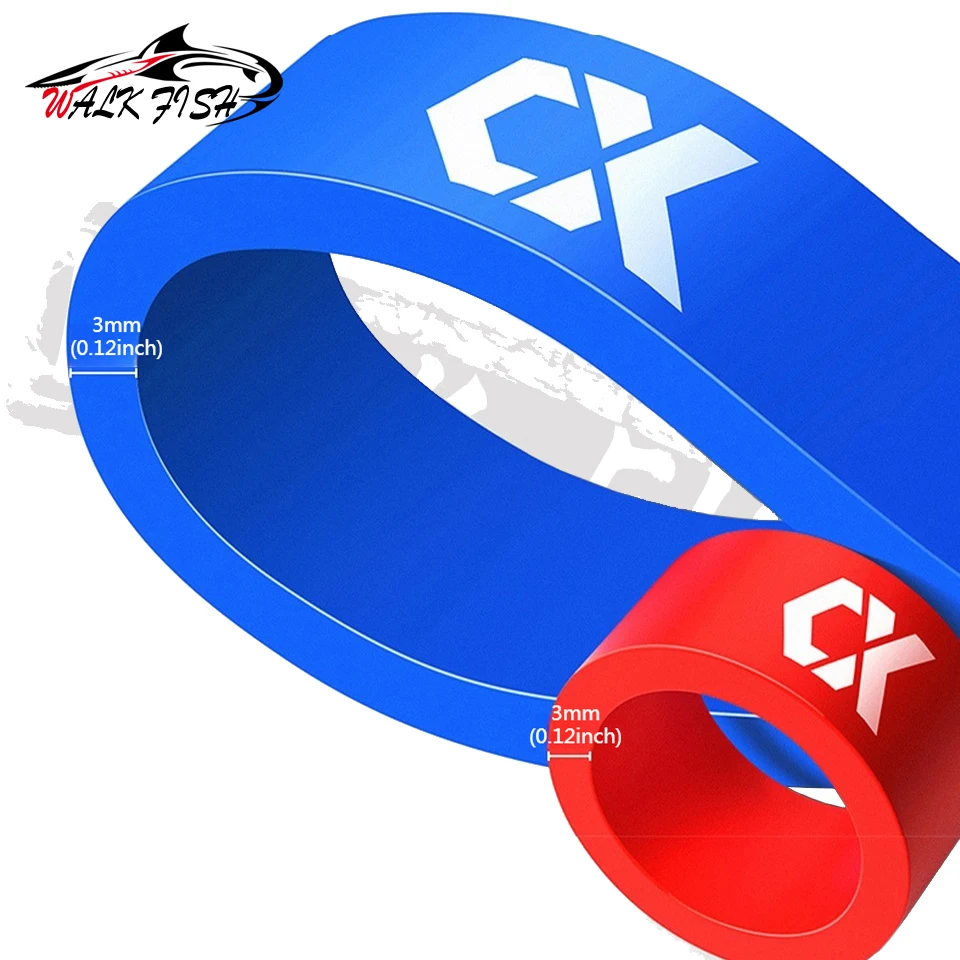 Walk Fish Anillo tope caña silicona fosforescente – Clip antideslizante - imagen 2