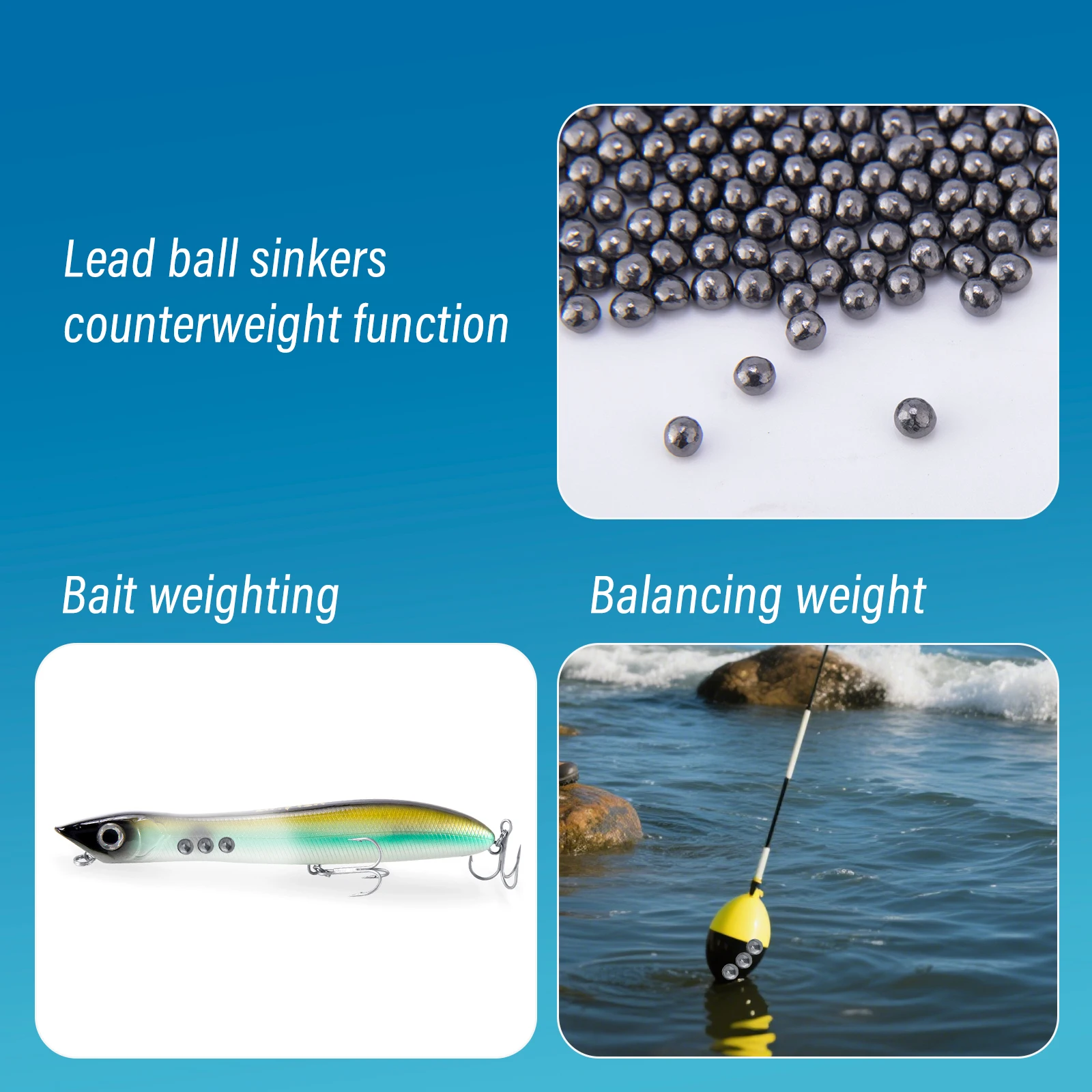 Plomos de pesca para señuelos, cebo y flotadores - imagen 4