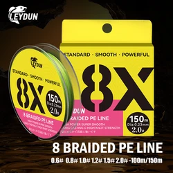 LEYDUN 8X Micro Sedal trenzado de ocho hebras para spinning