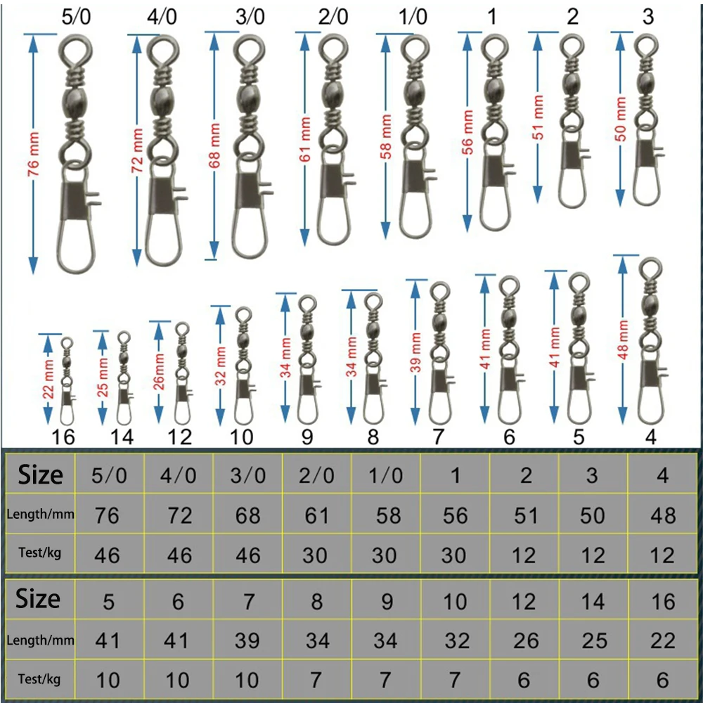 Pin de Pesca a granel, conexión sólida, aparejos giratorios, accesorios de señuelo de Pesca, enganches, Pin, anzuelo de Pesca, venta al por mayor - imagen 4