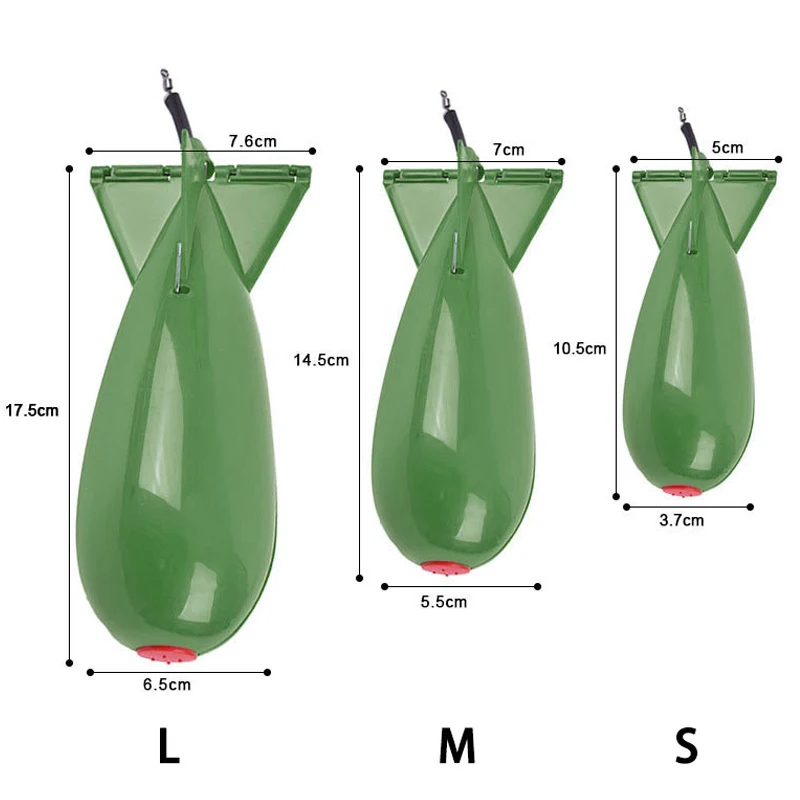 TAKEDO S M alimentador de carpa YD01 lanzador de cebo herramienta de pesca alimentador de cohetes bomba flotador señuelo soporte de cebo cohete de pellets para pesca de carpa - imagen 2